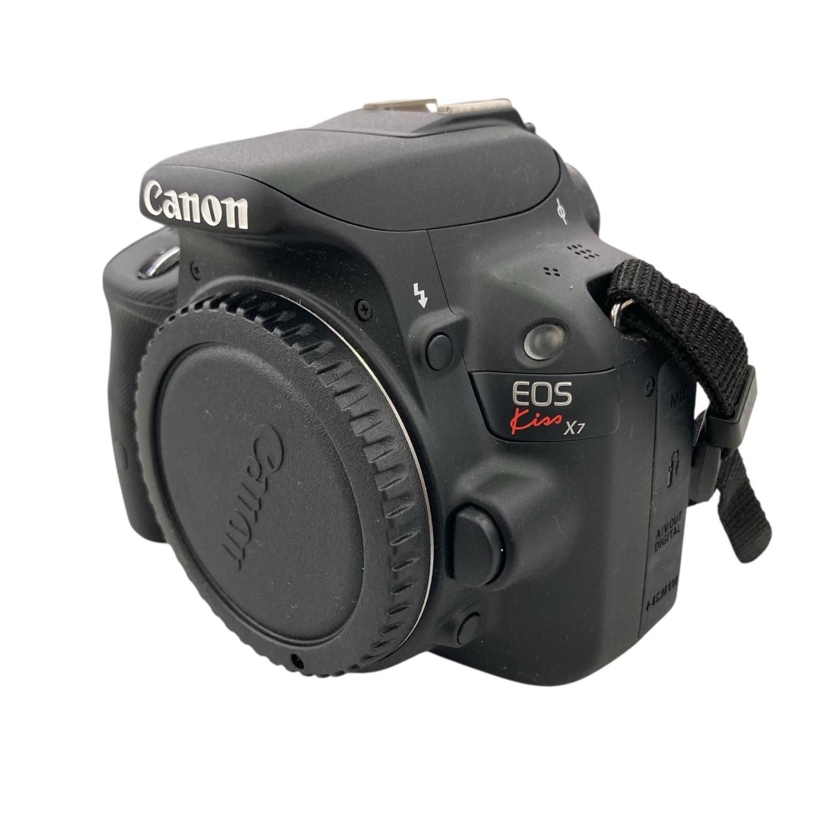 186000 動作確認済み canon キャノン 現状品 EOS Kiss X7 ダブルレンズ