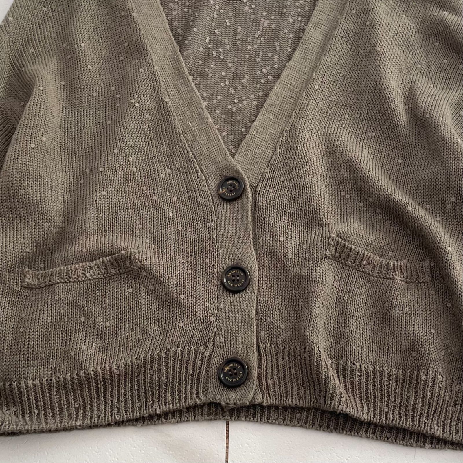 人気✨BRUNELLO CUCINELLI ブルネロクチネリ スパンコールカーディガン