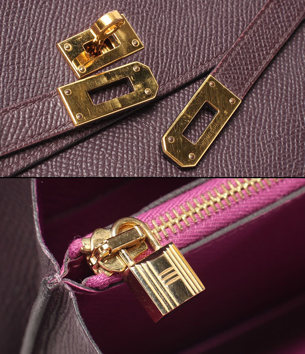【美品】エルメス　ケリー　長財布　ゴールド金具　T刻印 エルメス ケリーウォレット ロング トゥーゴー アルドワーズ/ゴールド