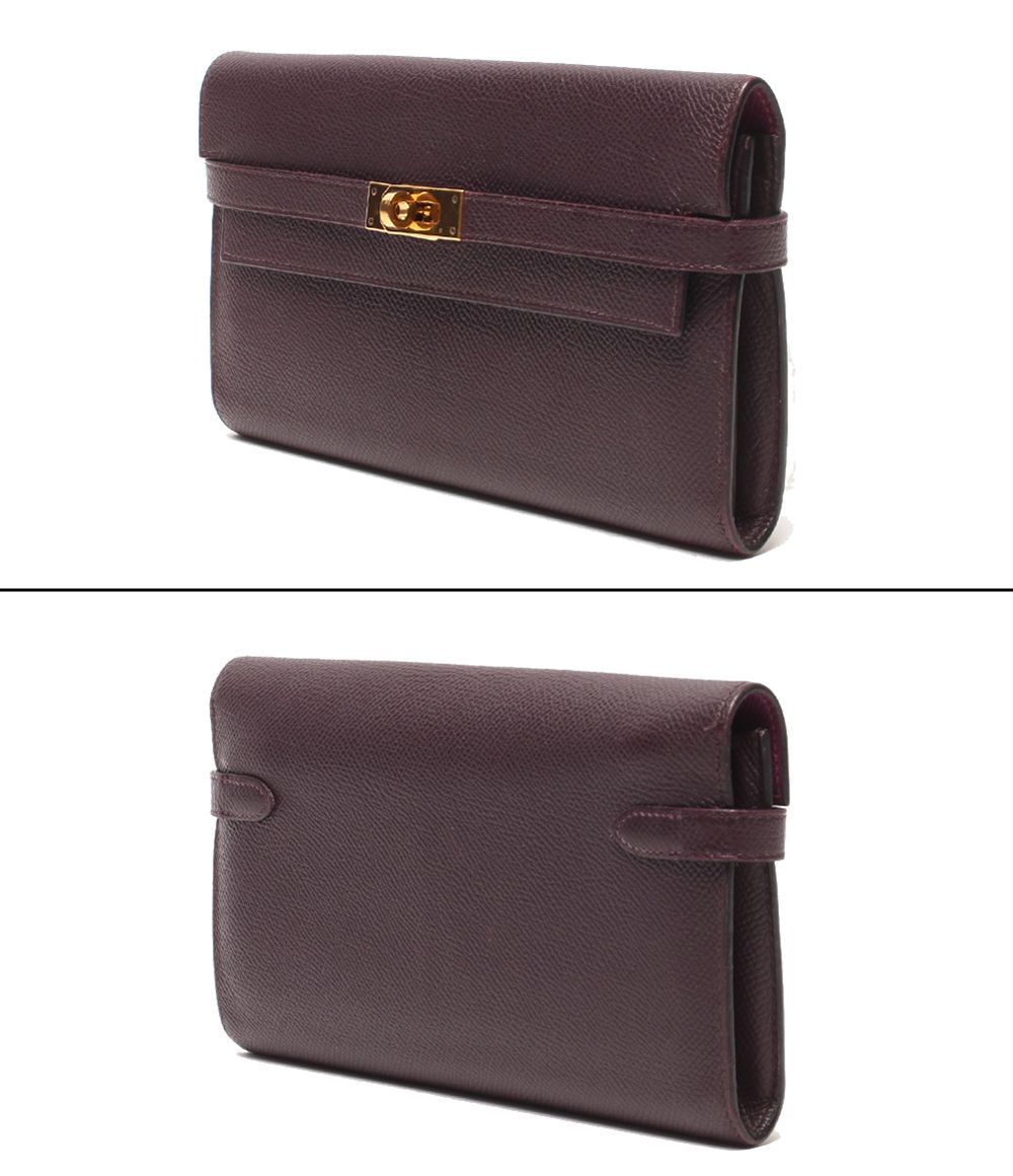 HERMES エルメス ケリーウォレット ロング D刻印 HERMES - エルメス 長財布 D刻印 ゴールド金具 ケリーウォレット