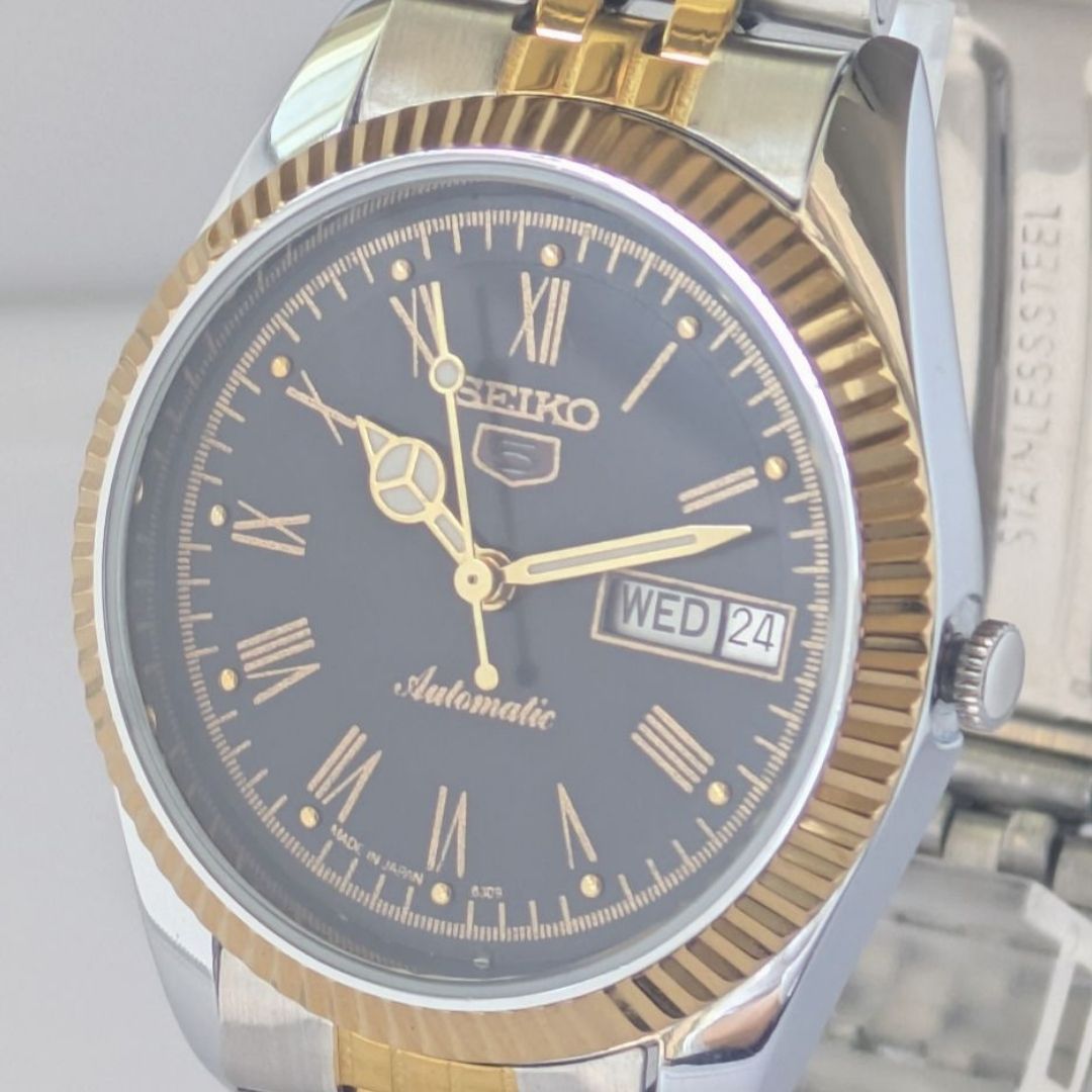 稼動/希少】SEIKO5 フルーテッドベゼル 自動巻き 腕時計 【公式通販】
