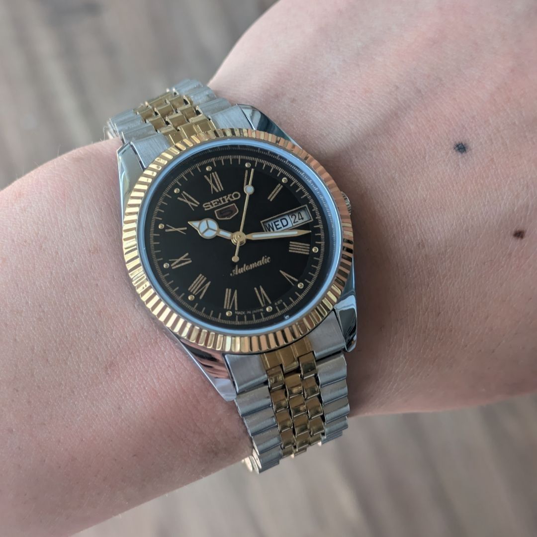 稼動/希少】SEIKO5 フルーテッドベゼル 自動巻き 腕時計 【公式通販】