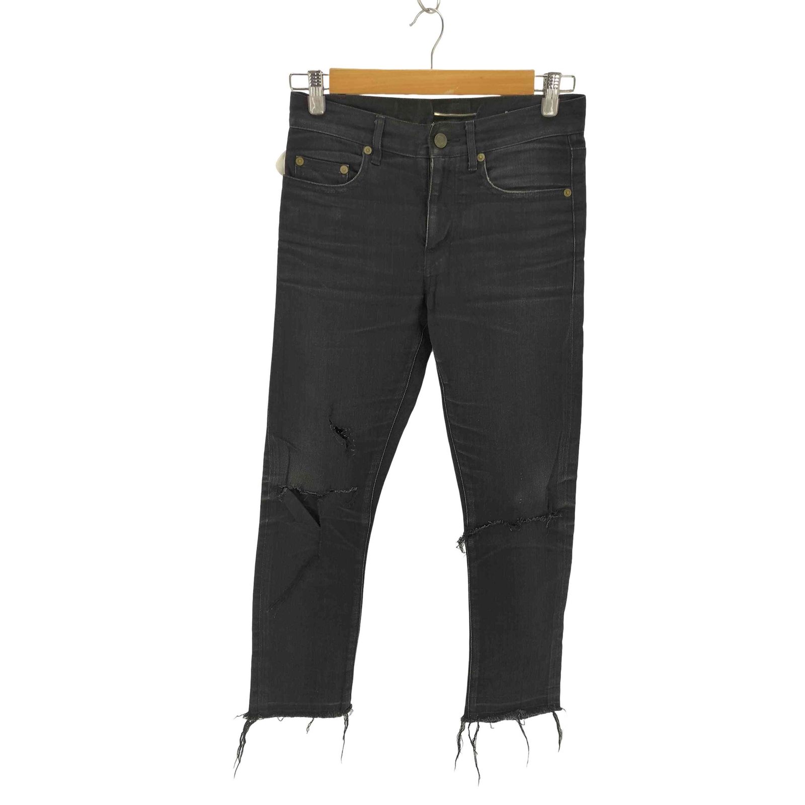 サンローランパリ SAINT LAURENT PARIS 15SS エディ期 ダメージスキニーデニム D02 M/SK-LW レディース 26