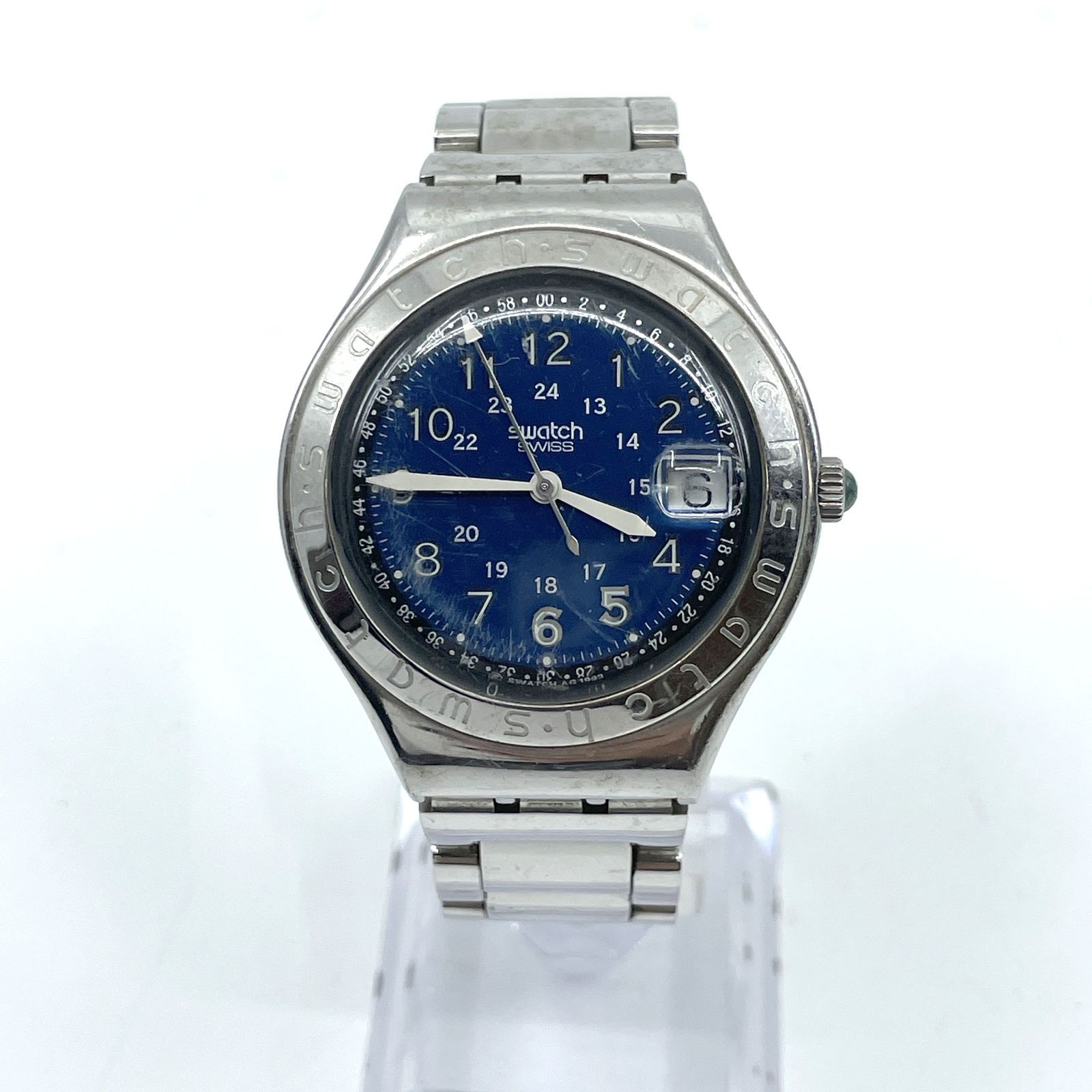 動作未確認 Swatch スウォッチ Irony アイロニー 腕時計 クォーツ 青 