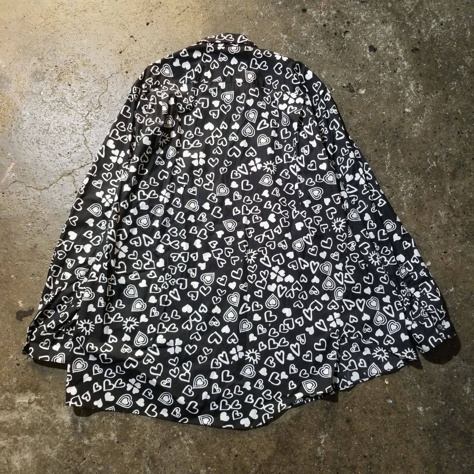 BLACK COMME des GARCONS 22aw 総柄捻れシャツ L ブラック 