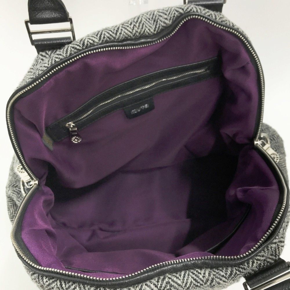 MUTA ムータ ×Harris Tweed 8 ハンドバッグ ヘリンボーン グレー系  [240101453129] ゴルフウェア ストスト MUTA ムータ ×Harris Tweed 8 ハンドバッグ ヘリンボーン グレー系