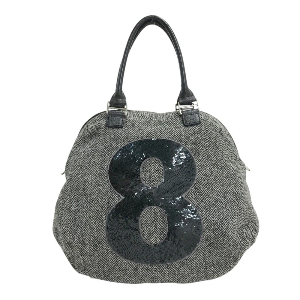 MUTA ムータ ×Harris Tweed 8 ハンドバッグ ヘリンボーン グレー系  [240101453129] ゴルフウェア ストスト MUTA ムータ ×Harris Tweed 8 ハンドバッグ ヘリンボーン グレー系