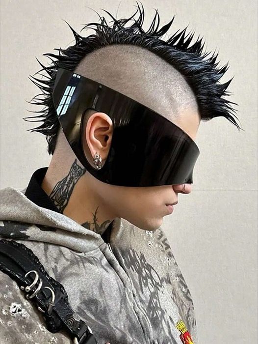 アクセサリー レディース アイアクセサリー 1/2ペア Y2K オーバーサイズ フレームレス ファッショングラス レディース、写真撮影用小物、夏のビーチ、アウトドア旅行などのシーンに適しています