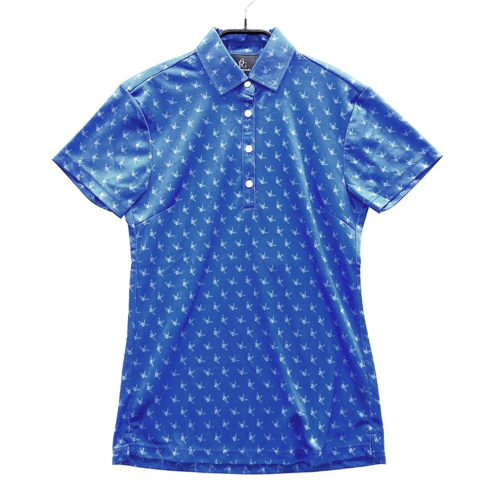 サイズ：1 1PIU1UGUALE3 GOLF GST019 半袖ポロシャツ 総柄 ブルー系 [240101599304] ゴルフウェア レディース ストスト 14,850円