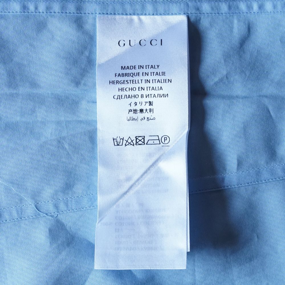 【未使用・訳あり】GUCCI 長袖シャツ ブルー 41/16 no.254