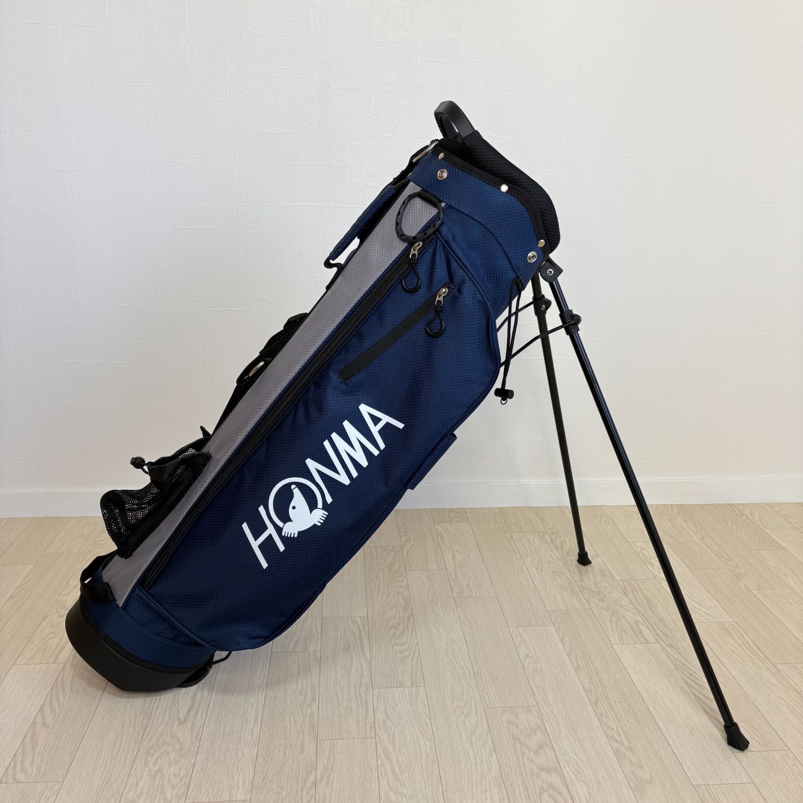 HONMA ネイビー キャディバッグ スタンド付き HONMA ホンマ 軽量スタンド式キャディバッグ ネイビー - メルカリ