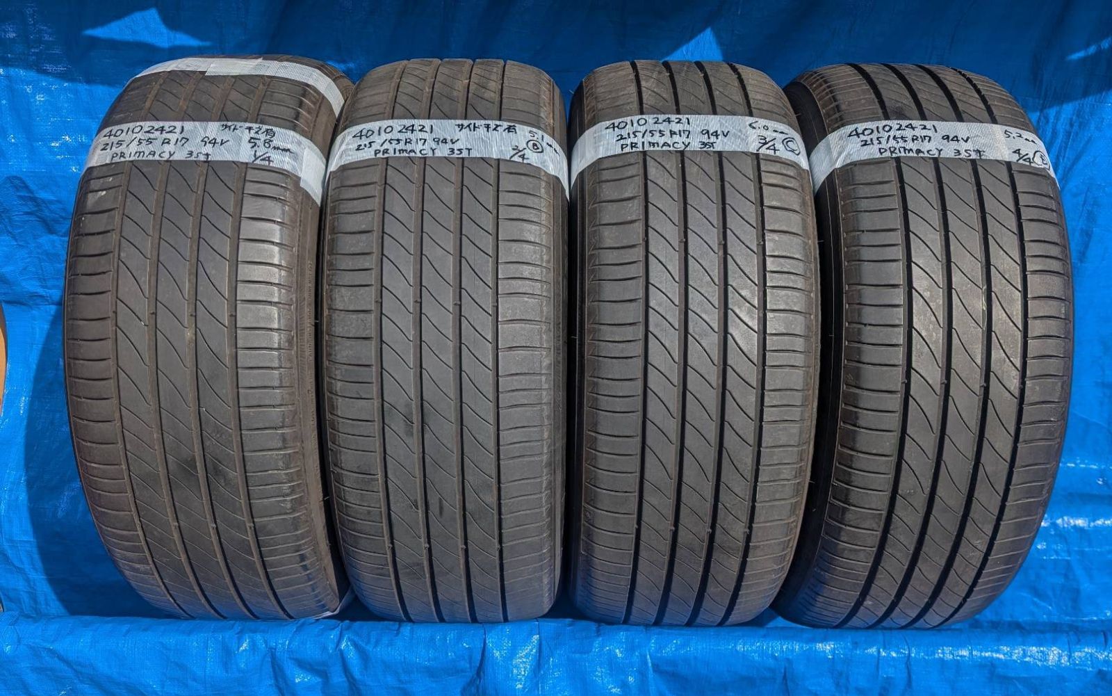 4110) 215/55R17 94V MICHELIN PRIMACY 3ST 2021年製 キズ有【北海道 