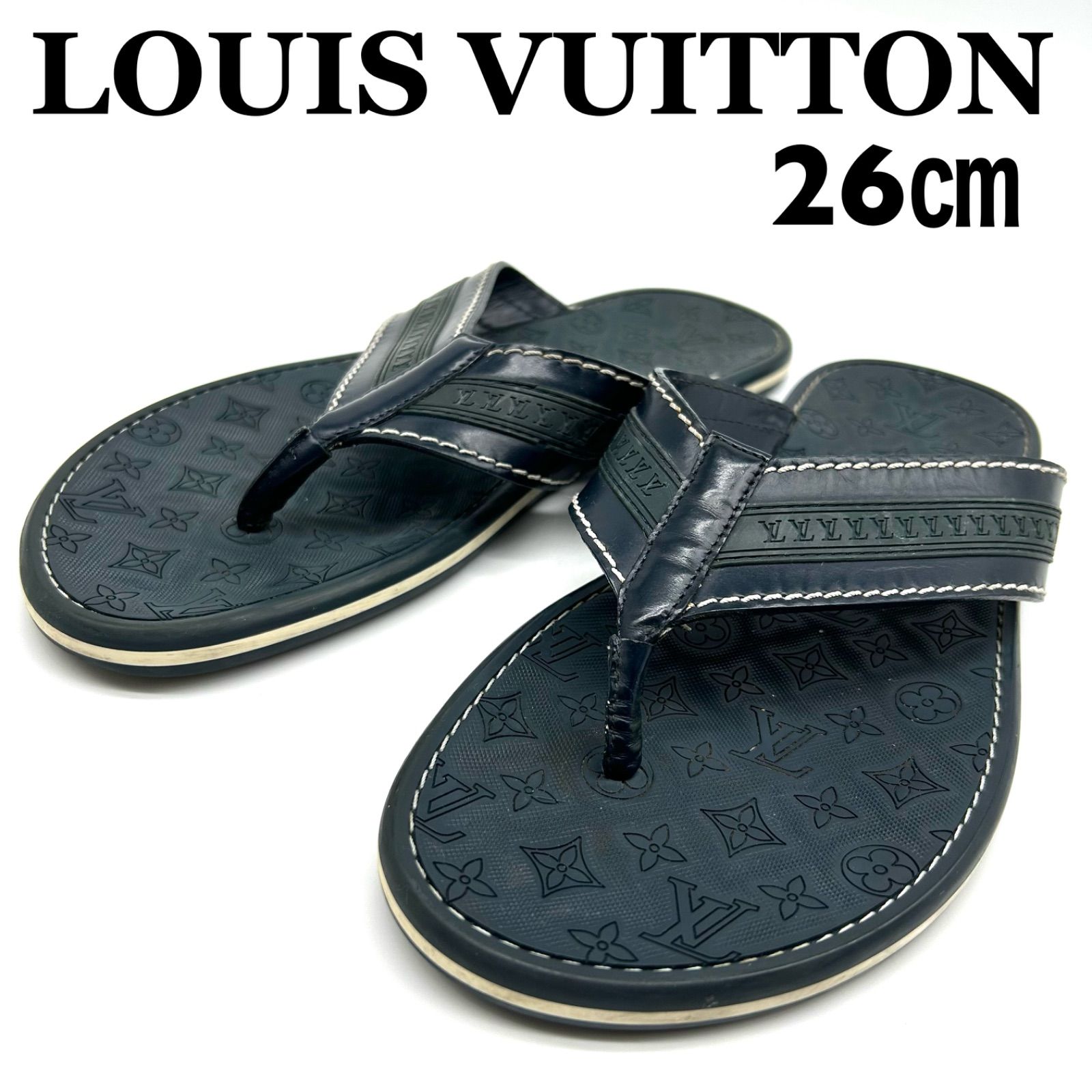 LOUIS VUITTON ルイヴィトン　ビーチ　サンダル　モノグラム　ネイビー　イパネマライン　26cm 16,100円