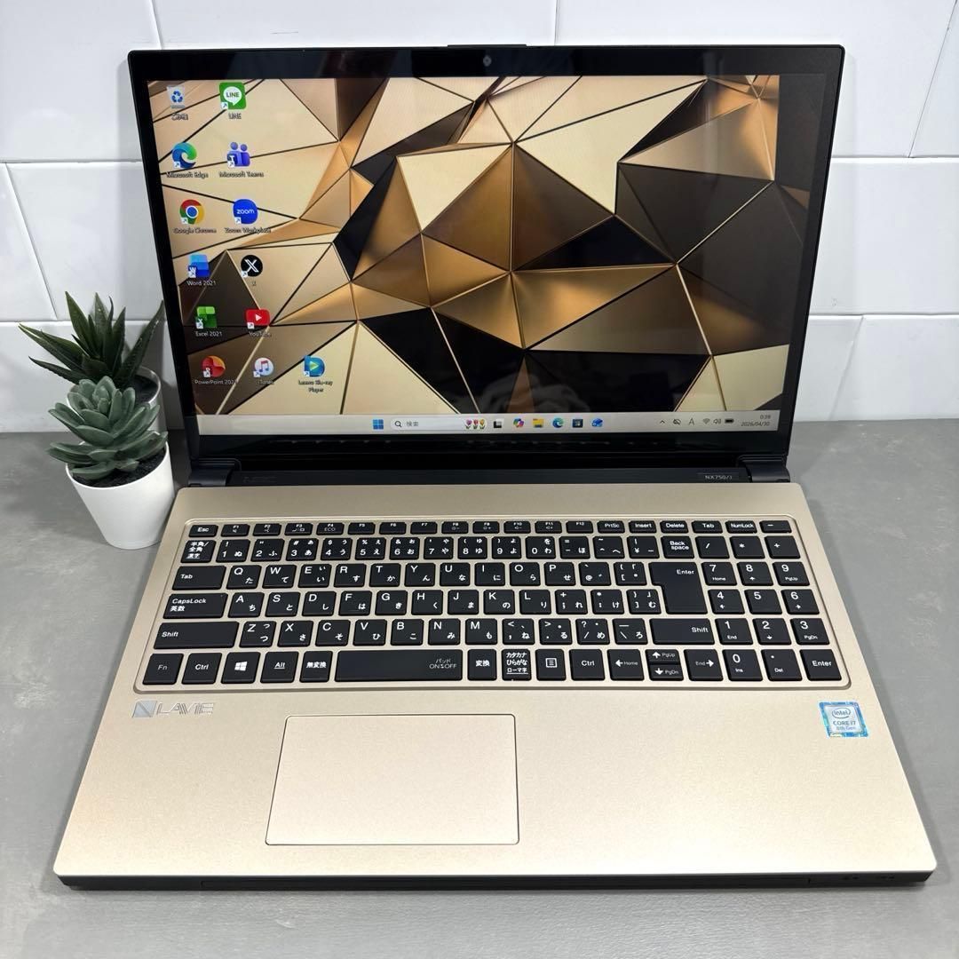 【NEC Lavie】クレストゴールド☘️8世代corei7☘️新品SSD512