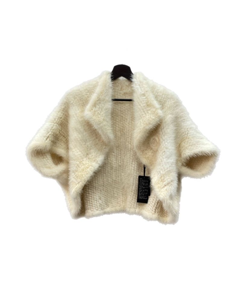 リアルファー Real fur ホワイトミンク ボレロ カーディガン MINK 毛皮