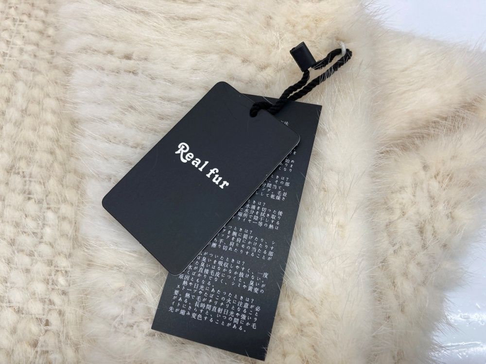 リアルファー Real fur ホワイトミンク ボレロ カーディガン MINK 毛皮