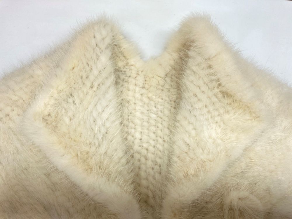 リアルファー Real fur ホワイトミンク ボレロ カーディガン MINK 毛皮
