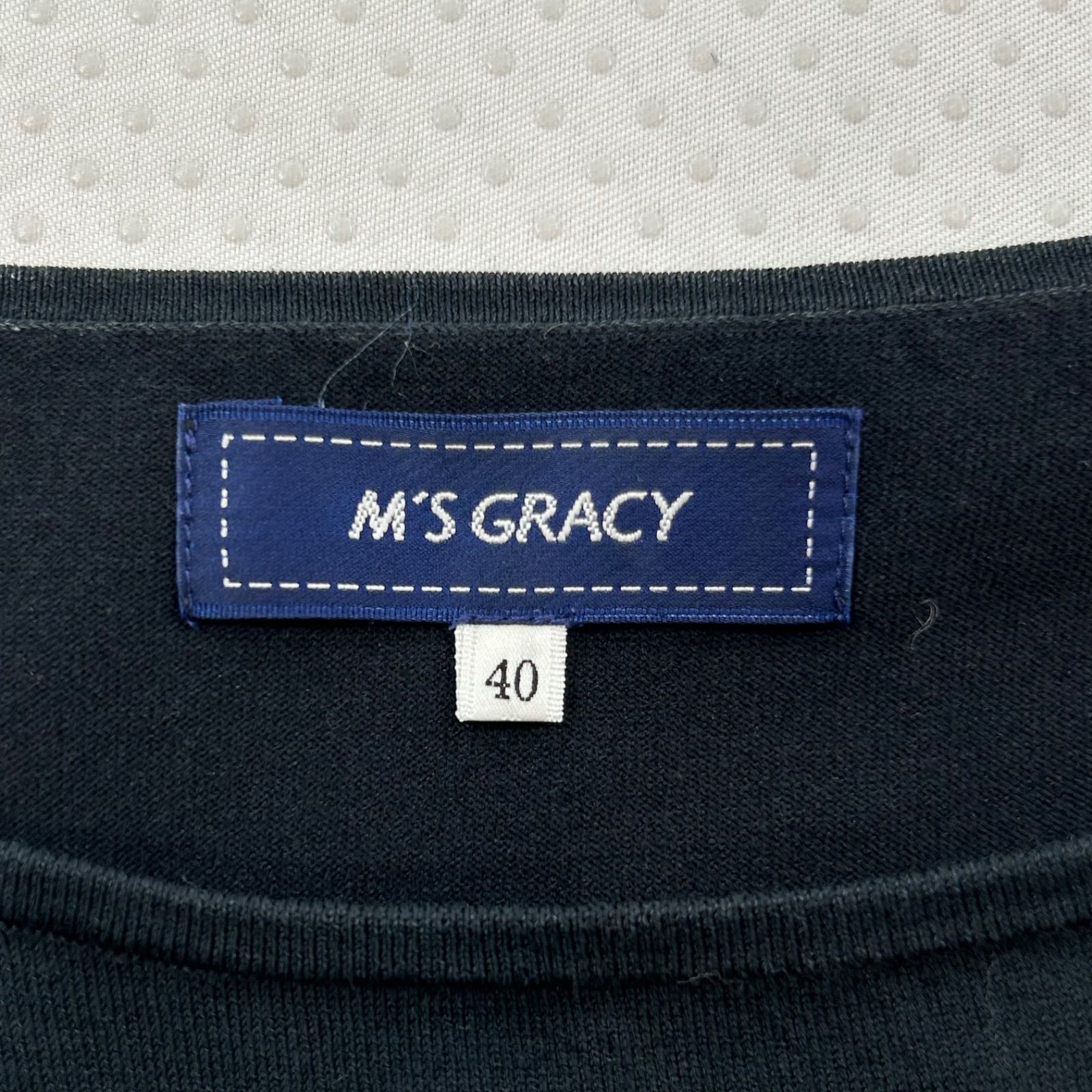 M'S GRACY エムズグレイシー リボンチェック ニットワンピース リボン