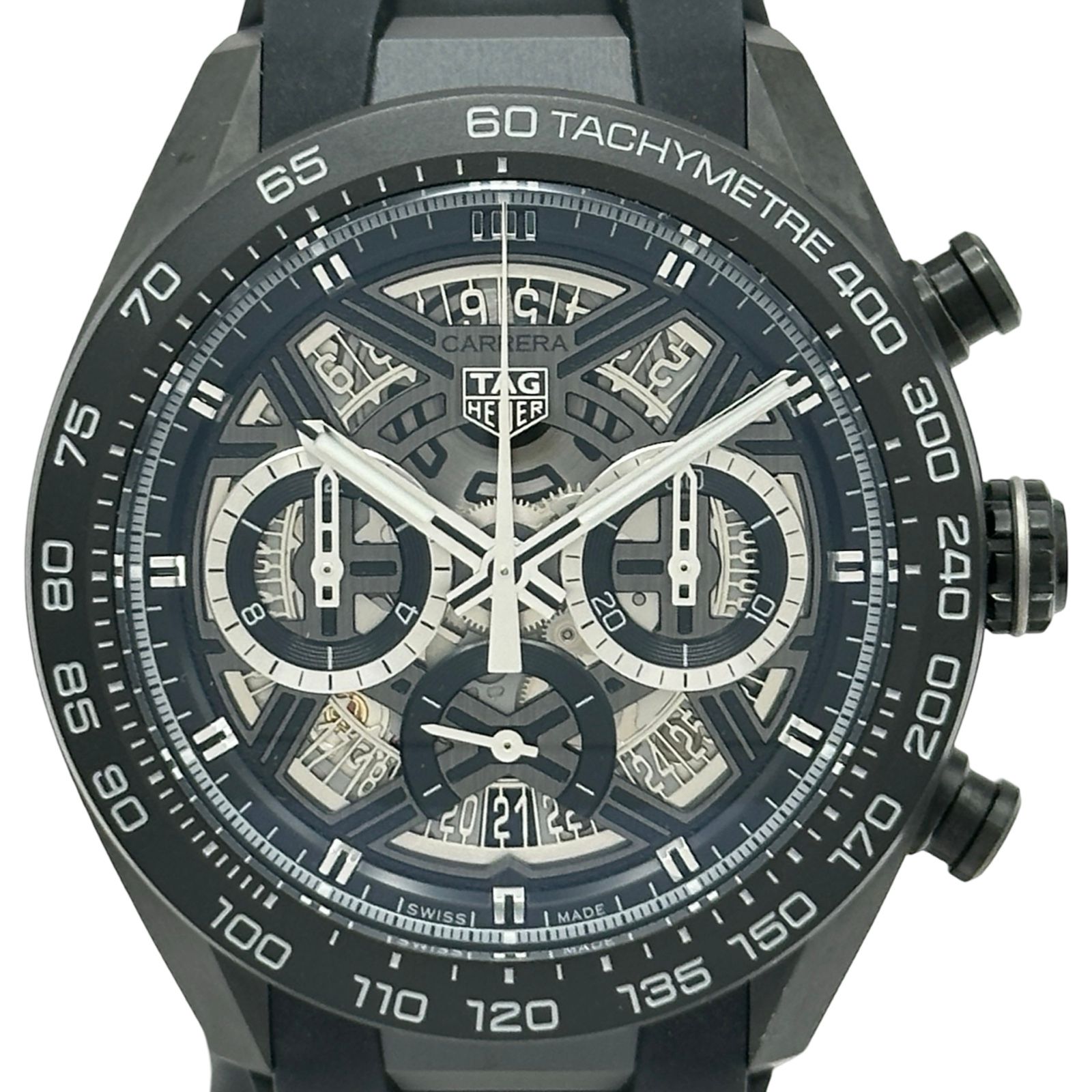 タグ・ホイヤー TAG HEUER カレラ クロノグラフ エクストリームスポーツ CBU2080 ブラック チタン 自動巻き メンズ 腕時計