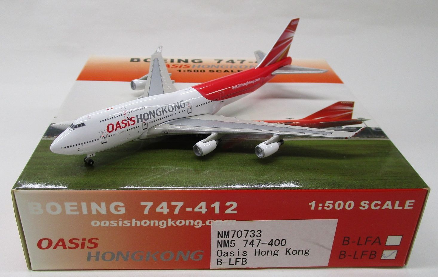 詳細不明】1/500 Netmodels NM70733 B747-400 オアシス香港航空 B-LFB