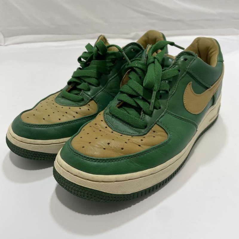 【中古】NIKE×LeBron James AIR FORCE 1 LOW 04s Foliage/Jersey Gold サイズ26cm 309063 371 グリーン[19]