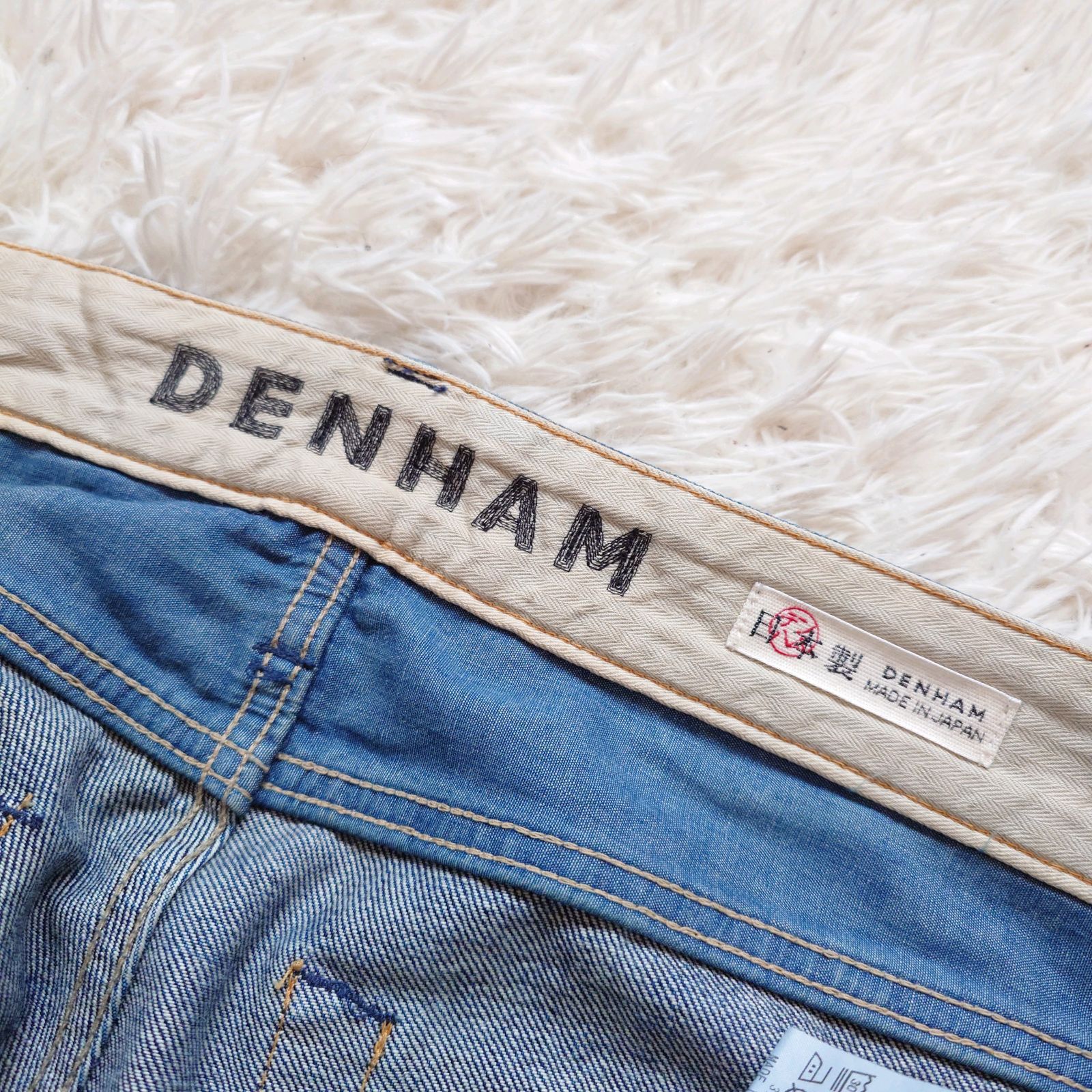 DENHAM デンハム RAZOR MIJ 54（日本製）W31 ペイント ヒゲ ハチノス 