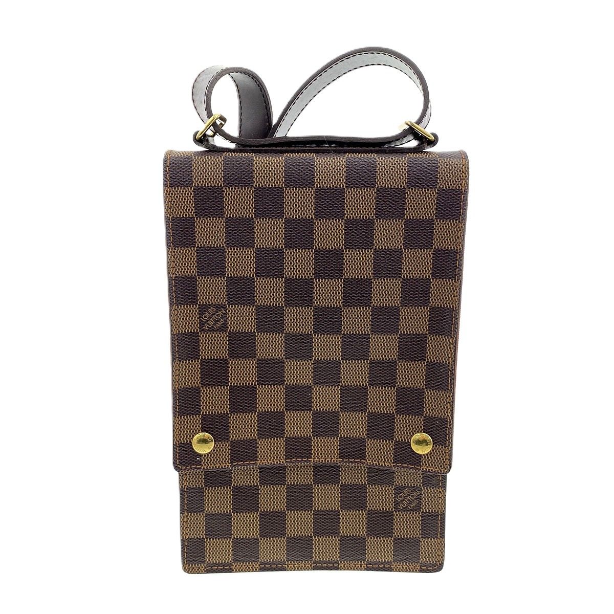 ルイ・ヴィトン LOUIS VUITTON ポートベロー ショルダーバッグ バッグ PVCコーティングキャンバス レザー ダミエ エベヌ レディース ブラウン系 N45271 【中古】 LOUIS VUITTON - ルイ・ヴィトン LOUIS VUITTON ポートベロー