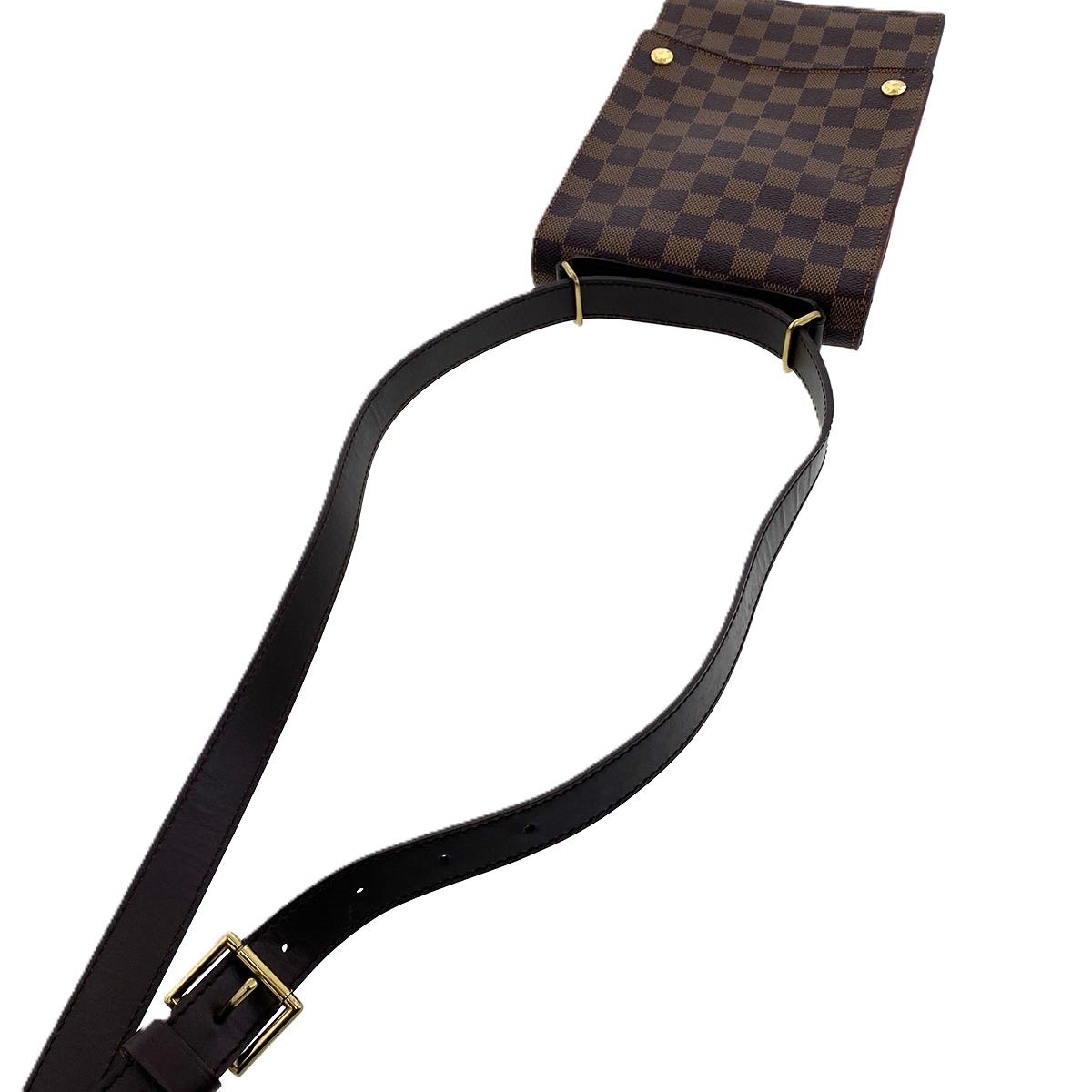 LOUIS VUITTON ルイ・ヴィトン ポートベロー ダミエ ショルダーバッグ N45271 ダミエキャンバス PVC ブラウン  ユニセックス【中古】 LOUIS VUITTON - LOUIS VUITTON ルイ・ヴィトン ポートベロー ダミエ