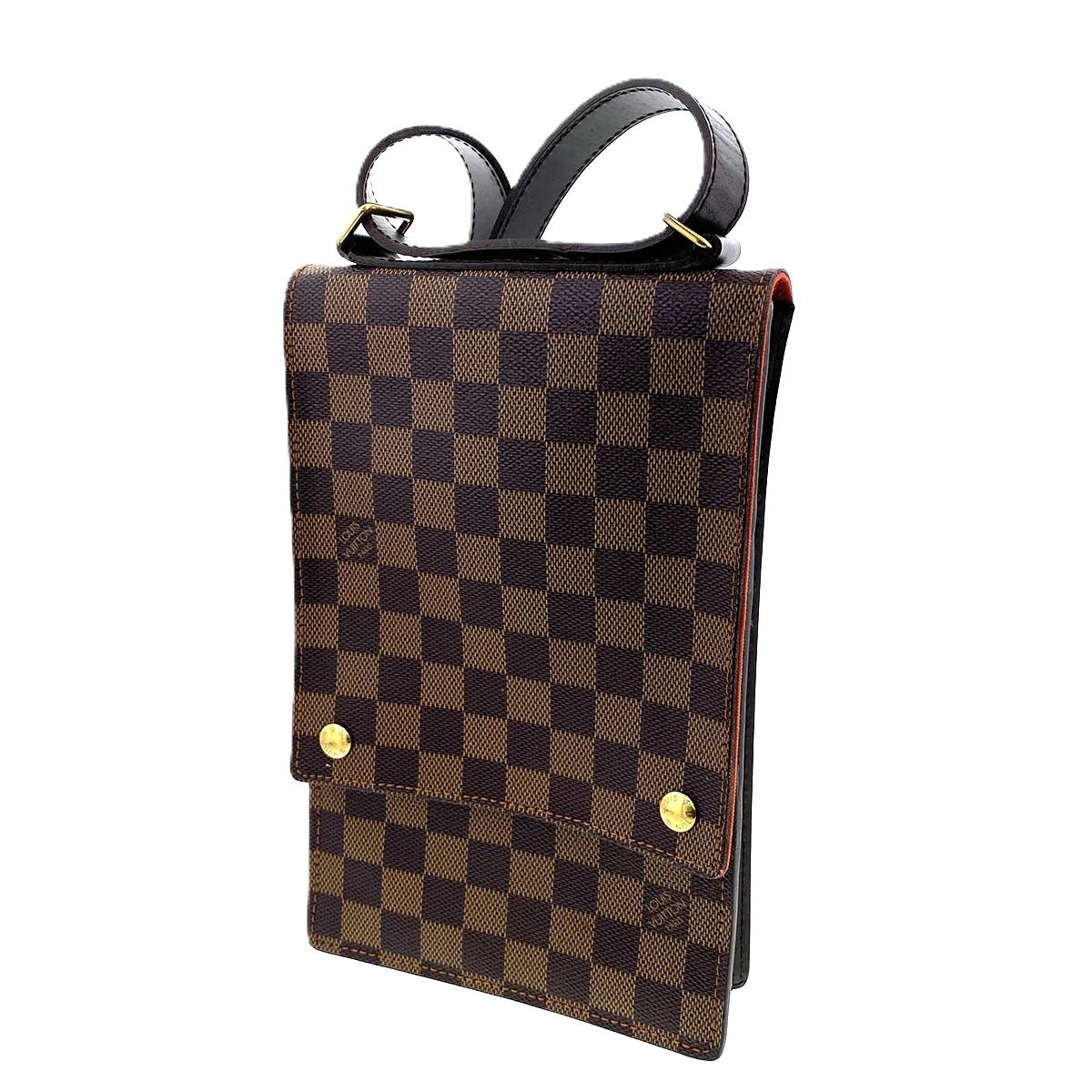 LOUIS VUITTON ルイ・ヴィトン ポートベロー ダミエ ショルダーバッグ N45271 ダミエキャンバス PVC ブラウン  ユニセックス【中古】 LOUIS VUITTON ルイ・ヴィトン ポートベロー ダミエ ショルダーバッグ