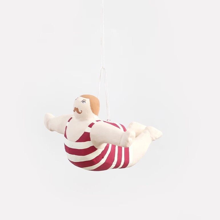 【新品】【1点販売】BATELA[バテラ]PAPIER MACHE LITTLE HANGING DIVER D1343[張り子 オブジェ 紙細工 パルプ ハンドペイント インテリア]