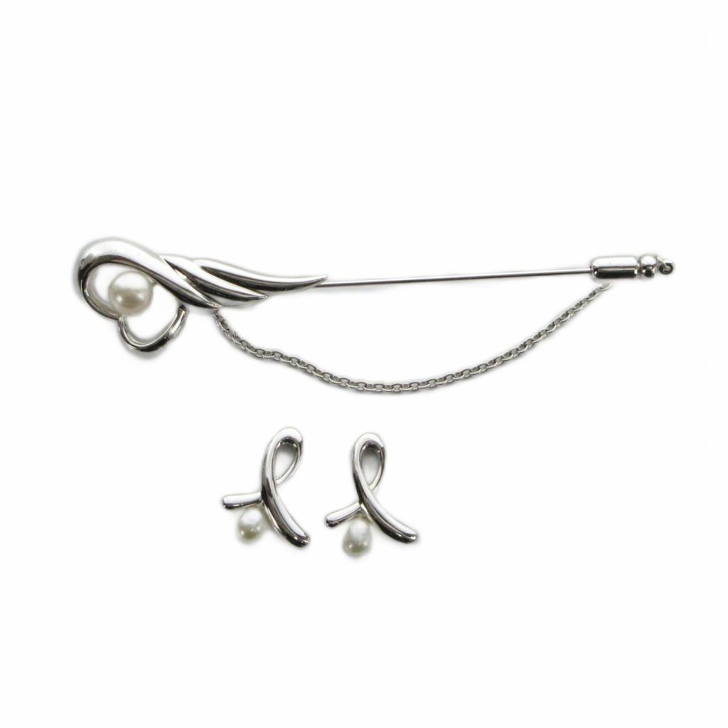 タサキ 田崎 TASAKI ピンブローチ ペンダントトップ 2点セット パール