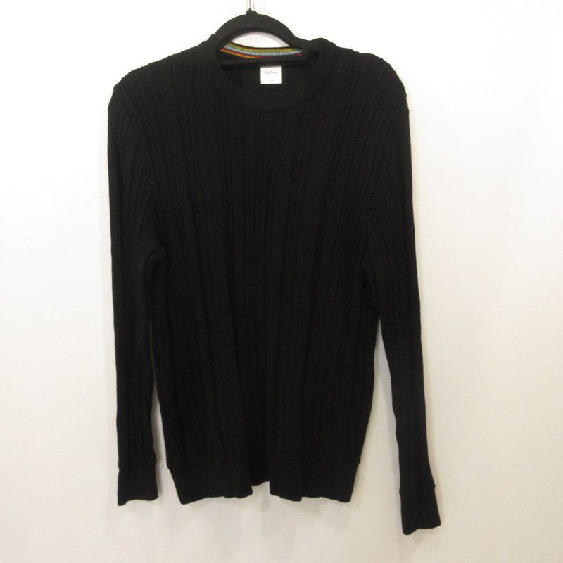 【姫路東店】 中古 Paul Smith | ポール・スミス ニット Shadow Stripe クルーネックニット 233457 ブラック サイズ：L 【102】 6,860円