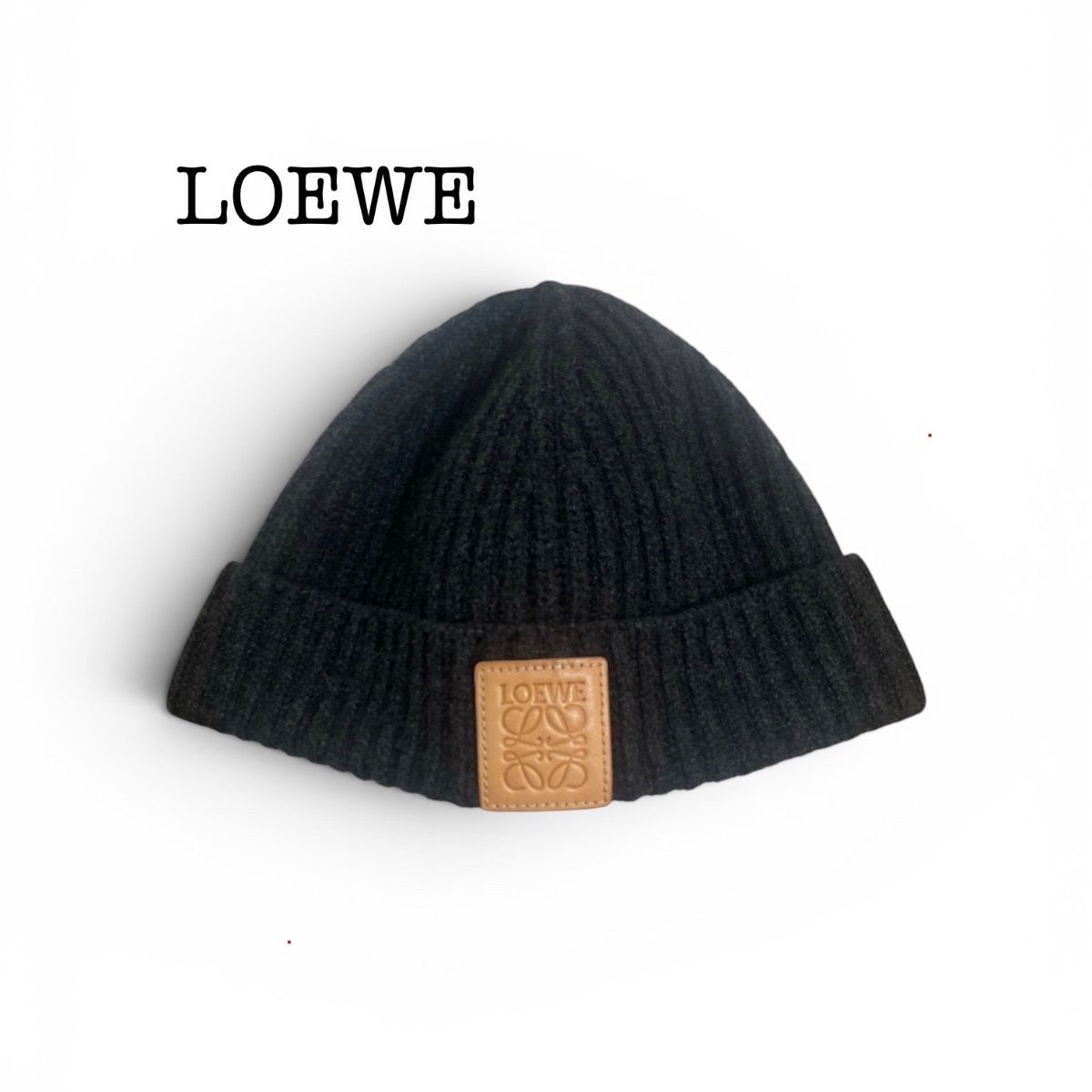 極美品・鑑定済み・箱あり】LOEWE ビーニー アナグラム カシミヤ100