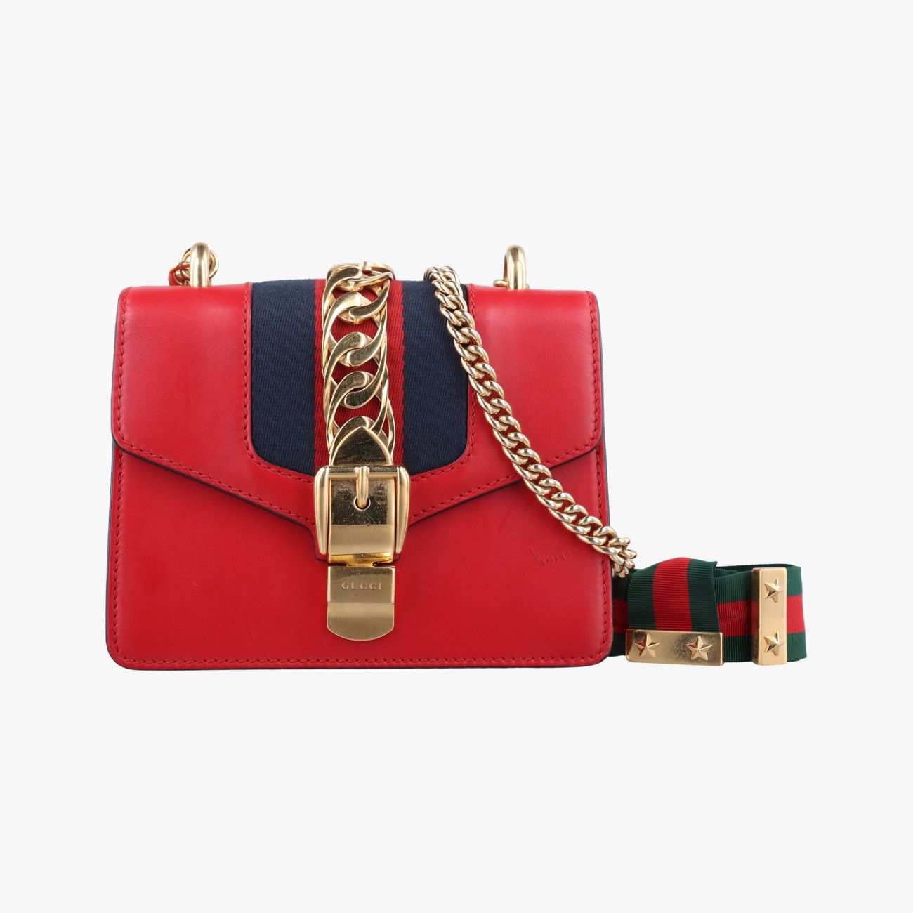グッチGucciシルヴィ レッド×ブラック レザー 431666 C020862253