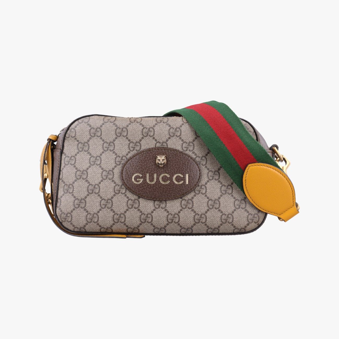 グッチGucciネオ メッセンジャー ベージュ×ブラウン PVCコーティングキャンバス×レザー 476466 E033813024