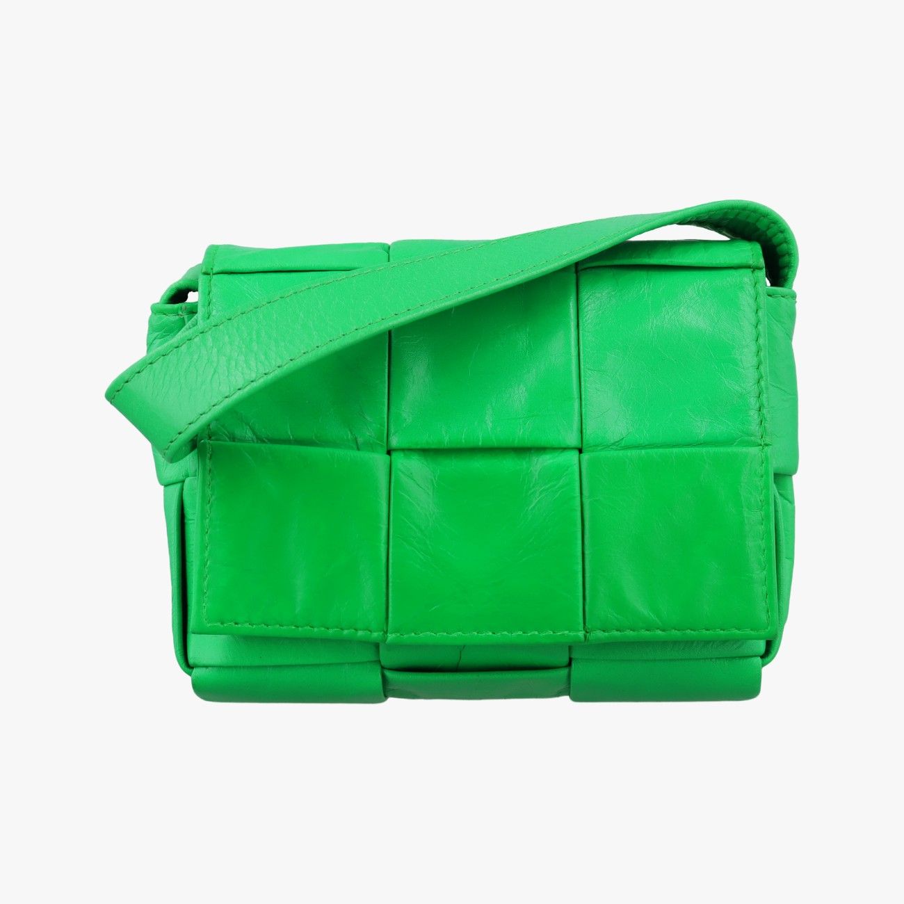 ボッテガヴェネタBottega Venetaキャンディ カセット グリーン レザー ICチップ