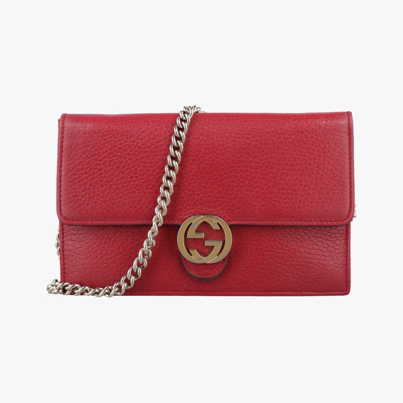 グッチGucciインターロッキングG レッド レザー 510314
