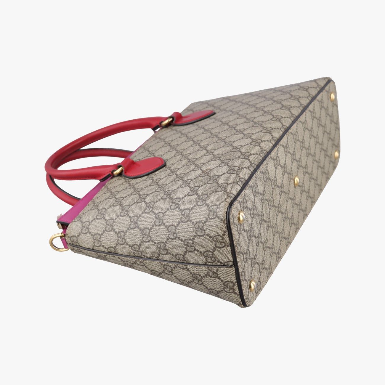 グッチGucciGGスプリームGGスプリーム ベージュ×レッド×ピンク PVCコーティングキャンバス×レザー 432123 B019791425 グッチGucciGGスプリーム ベージュ×ピンク×レッド PVCコーティング
