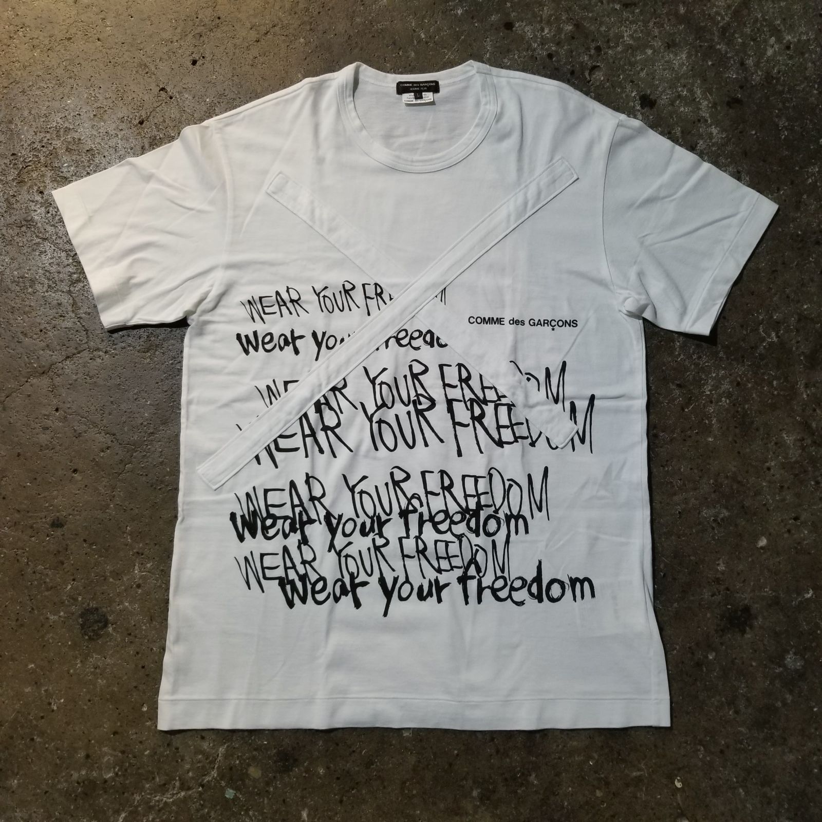 COMME des GARCONS HOMME PLUS AD2019 メッセージプリントTシャツ L