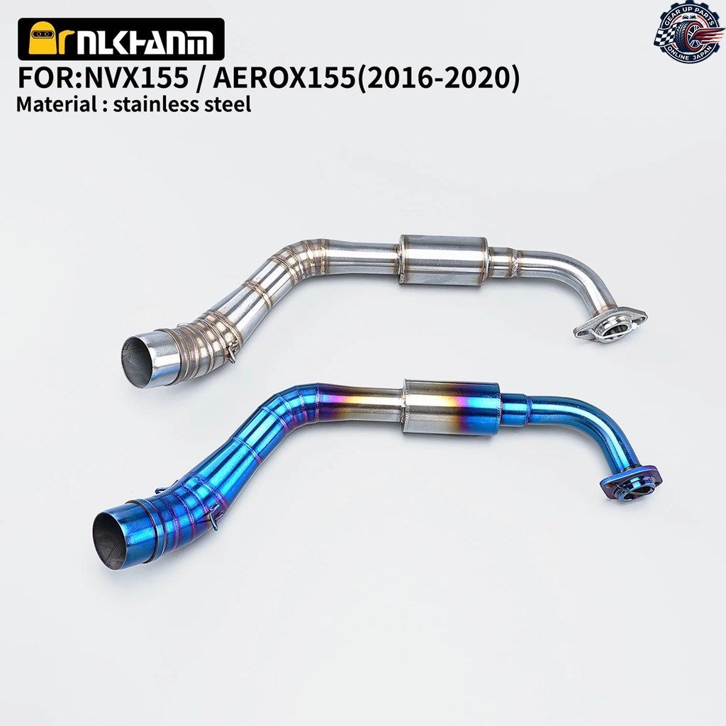 スリップオン AEROX155 NVX155 NVX125 AEROX 155 NVX 155 125 モーターサイクル エキゾースト エスケープ モディファイド フロント リンク