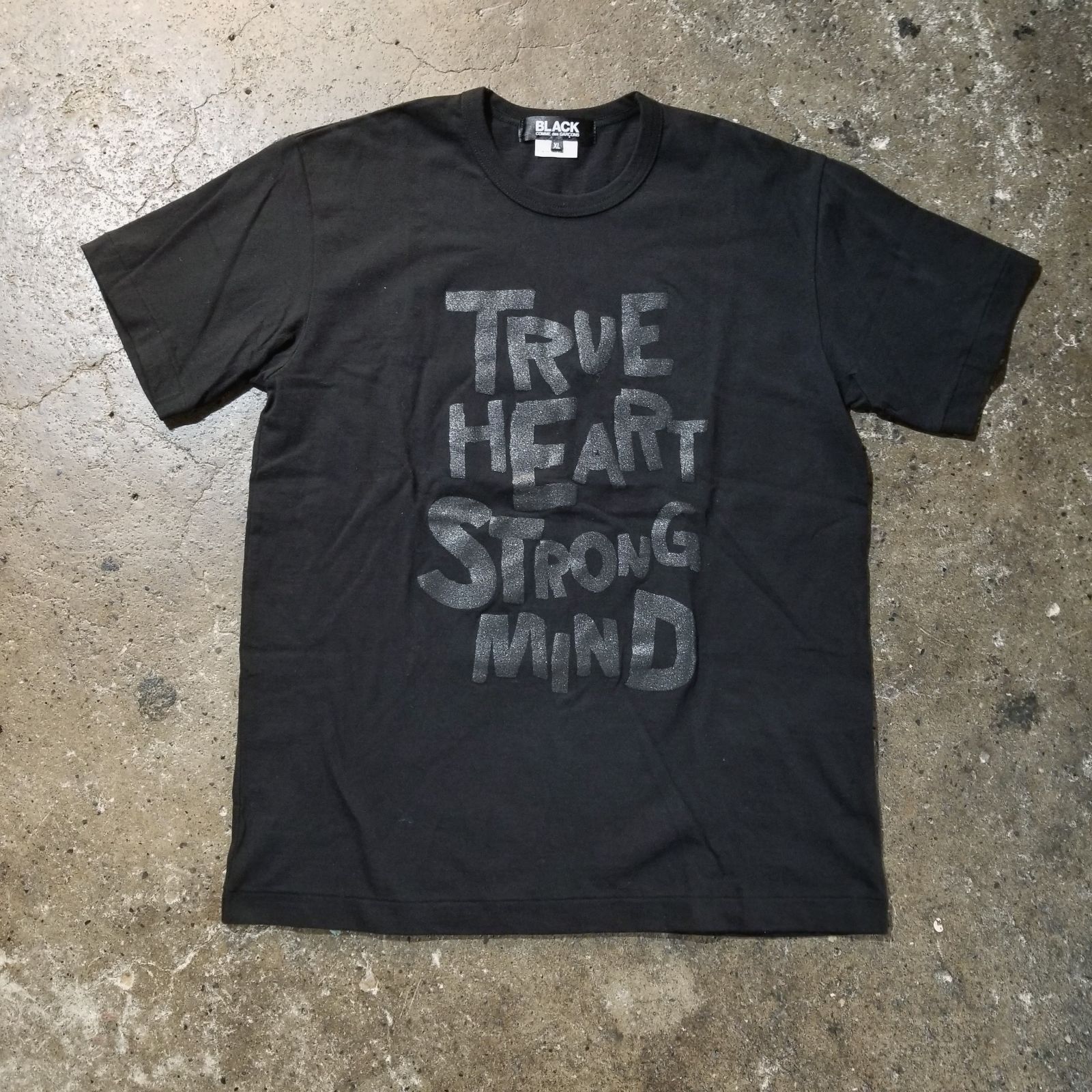 BLACK COMME des GARCONS 25ss メッセージプリント カットソー XL 