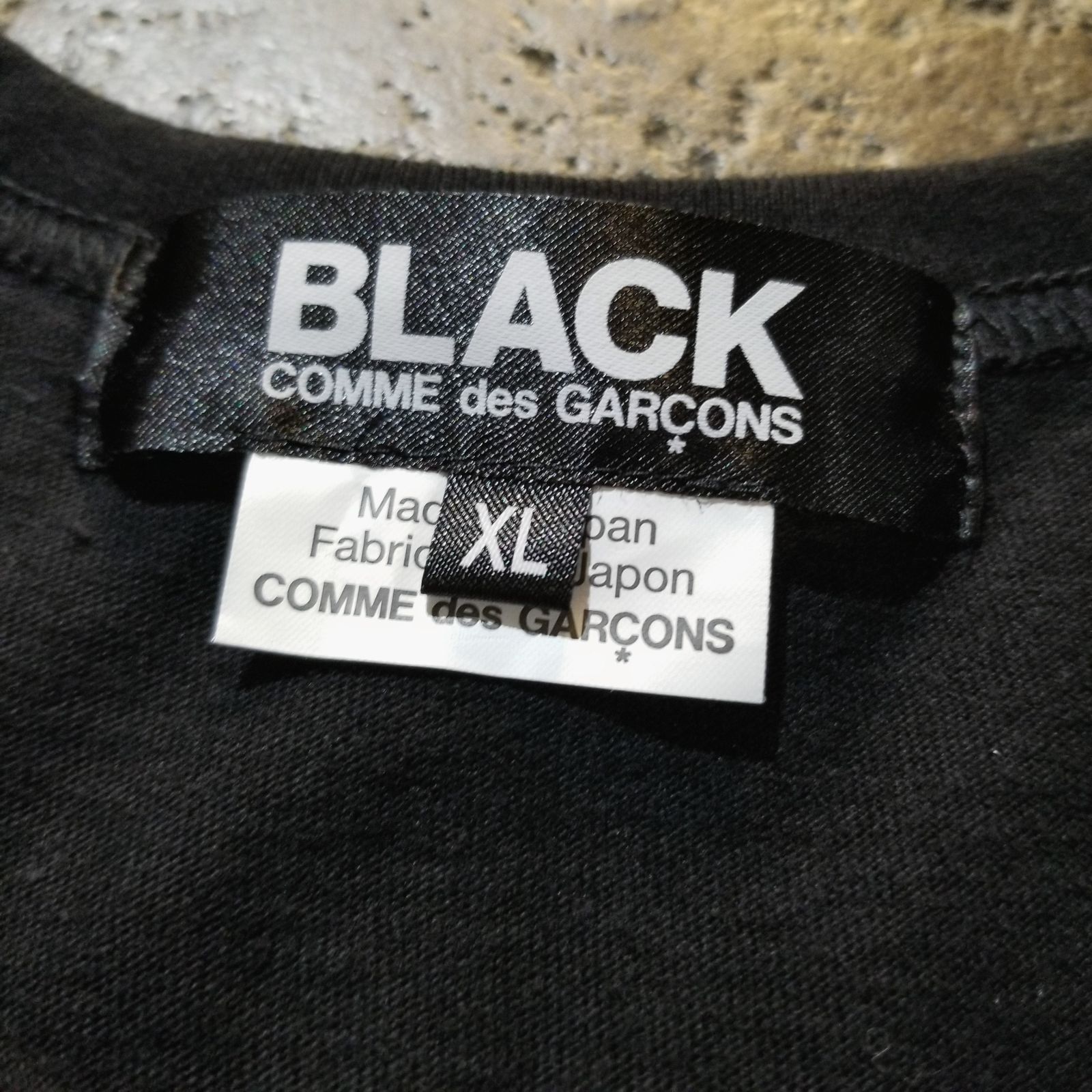 BLACK COMME des GARCONS 25ss メッセージプリント カットソー XL 