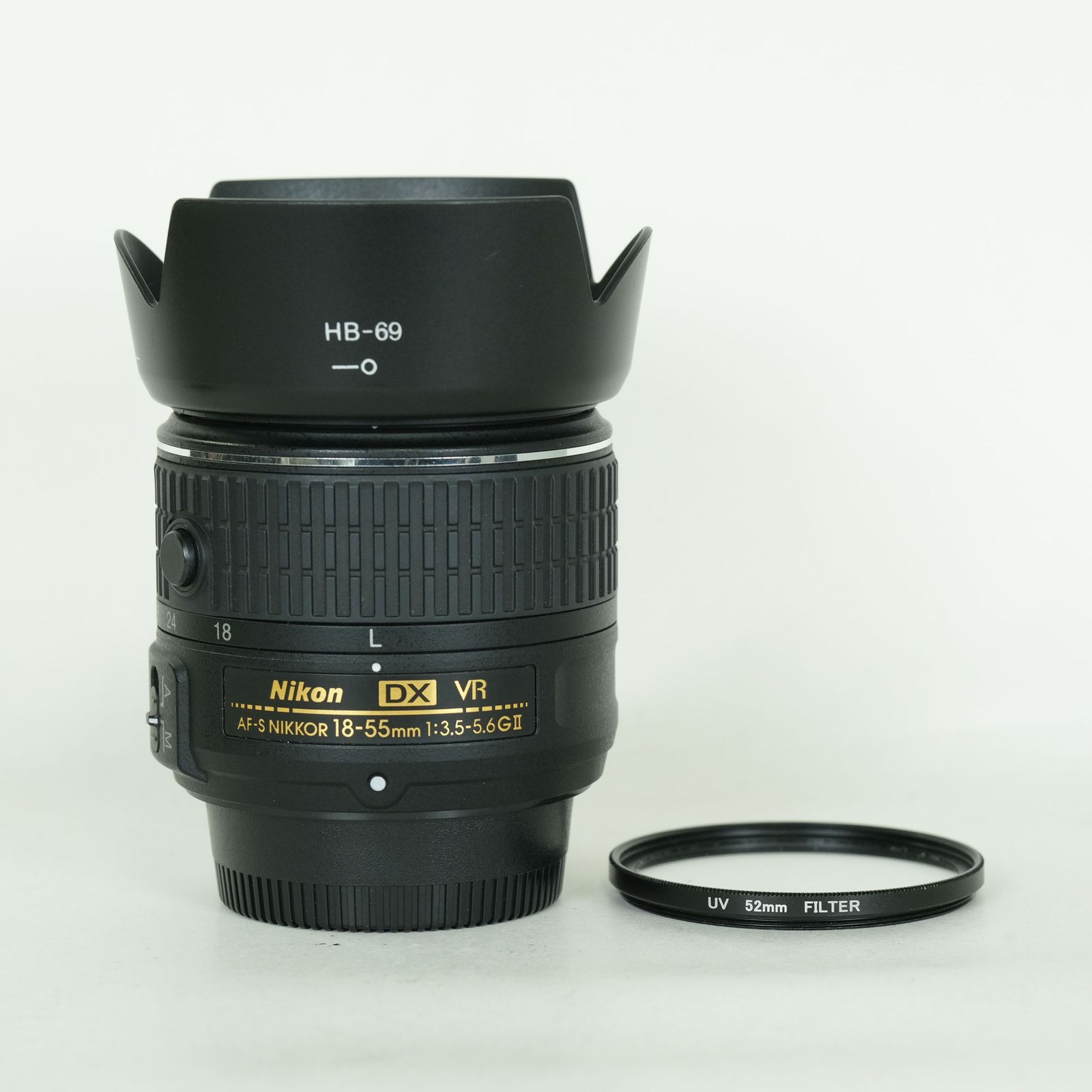 [美品 | フード・フィルター付] Nikon AF-S DX NIKKOR 18-55mm f3.5-5.6G VR II | Nikon Fマウント