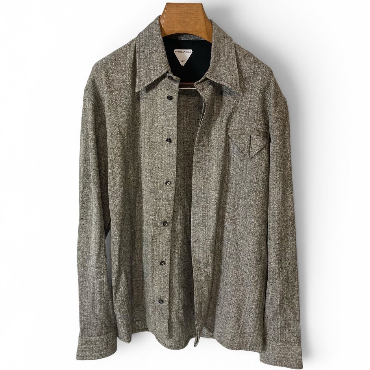 極美品 ボッテガヴェネタ Bottega Veneta 現行 JPタグ サファリ シャツ