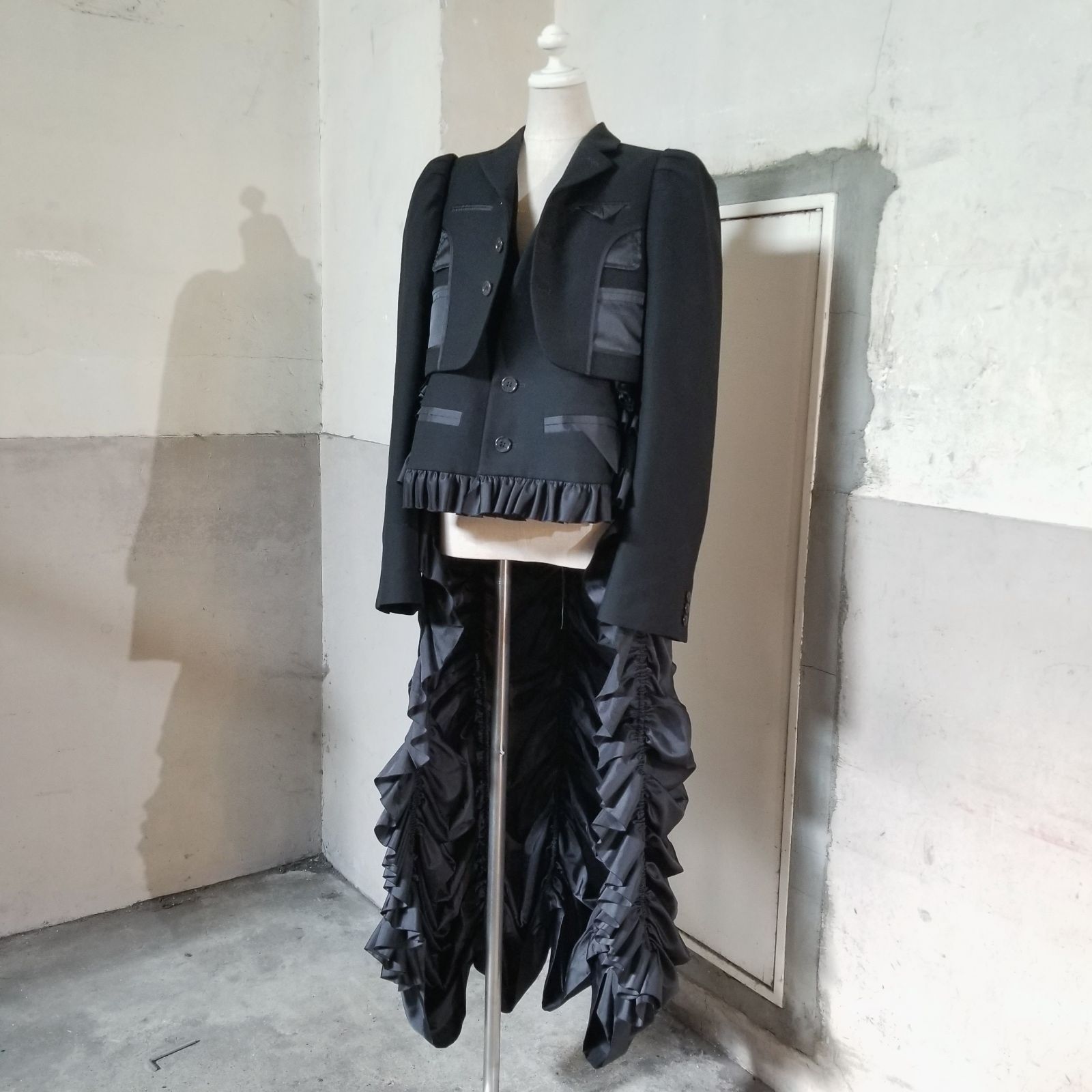 noir kei ninomiya 24aw ラッフルコート フリル M ノワールケイ
