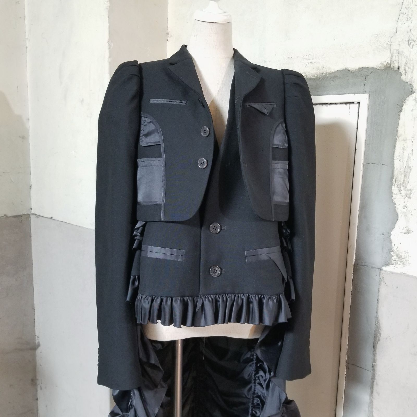 noir kei ninomiya 24aw ラッフルコート フリル M ノワールケイ