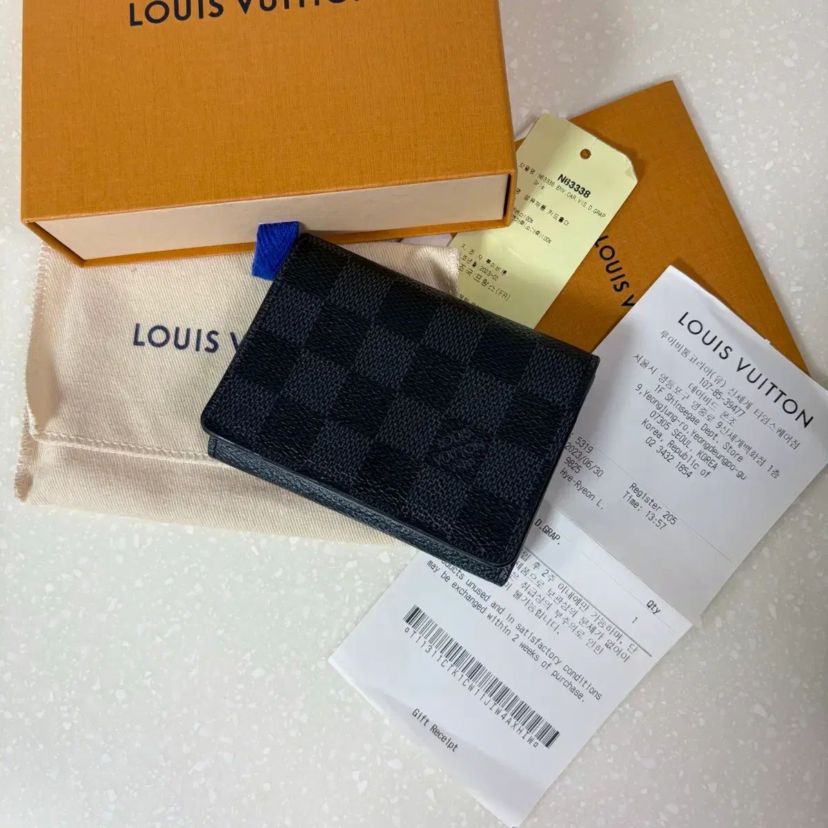 正規品 Louis Vuitton ルイヴィトン ダミエ ENVELOPE(エンベロープ) ビジネス カードウォレット