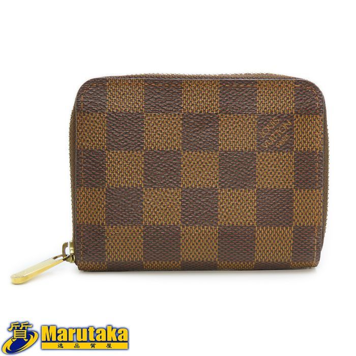 【ルイヴィトン】ジッピーコインパース N63070 TS4176 ダミエ エベヌ 茶 コインケース ミニ財布 小銭入れ LOUIS VUITTON LV 中古 逸品質屋 丸高 甲子園店 人気 ブランド 高級 25k140