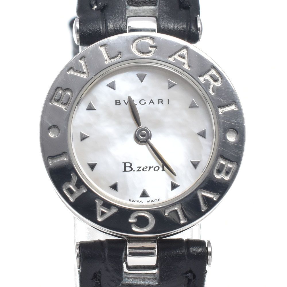 ブルガリ BVLGARI BZ22S B-Zero1 シェル ホワイトシェル クォーツ レディース 良品 腕時計 H#147609