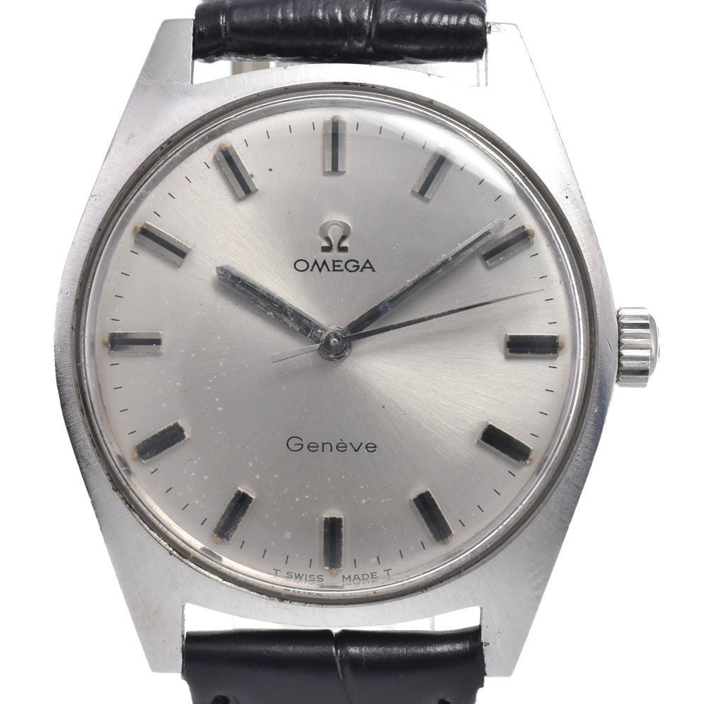 オメガ OMEGA 135.041 ヴィンテージ ジュネーブ Cal.601 シルバー 手巻き メンズ 良品 腕時計 H#147126